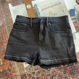 Madewell Black Jean Shorts